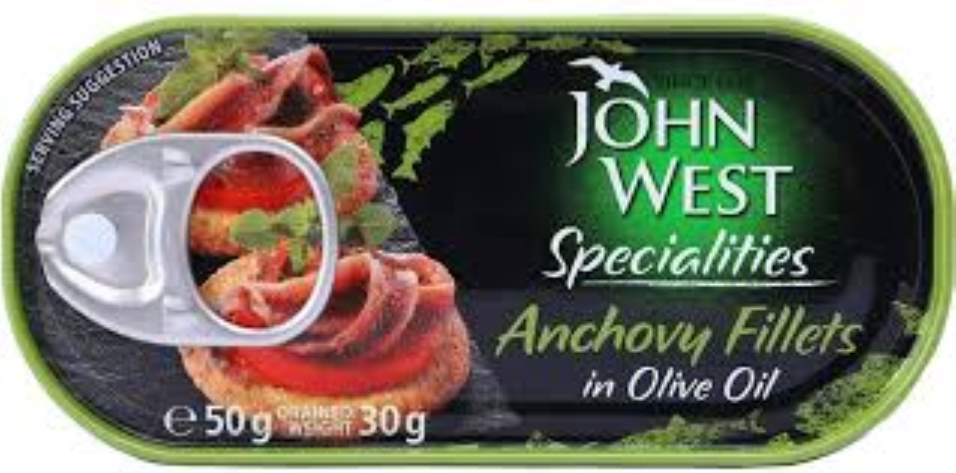 JOHN W.ANCHOVIES FILLET IN OLIVE OIL 50G